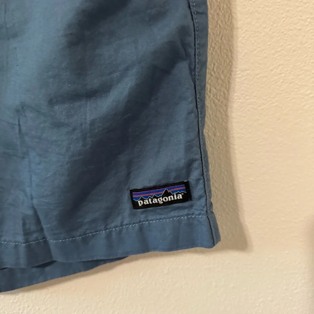 Patagonia Organic Cotton Hemp Lightweight All-Wear Shorts Blue 8” Casual-38